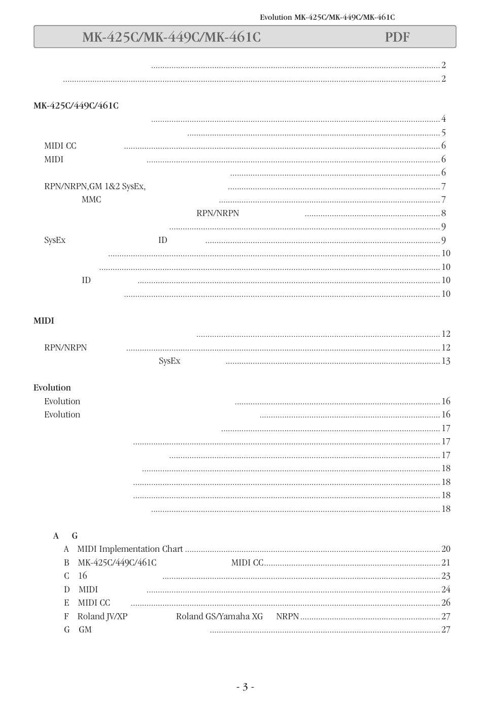 目次：mk-425c/mk-449c/mk-461c 上級編マニュアル（pdf | Evolution Technologies MK-425C User Manual | Page 4 / 21