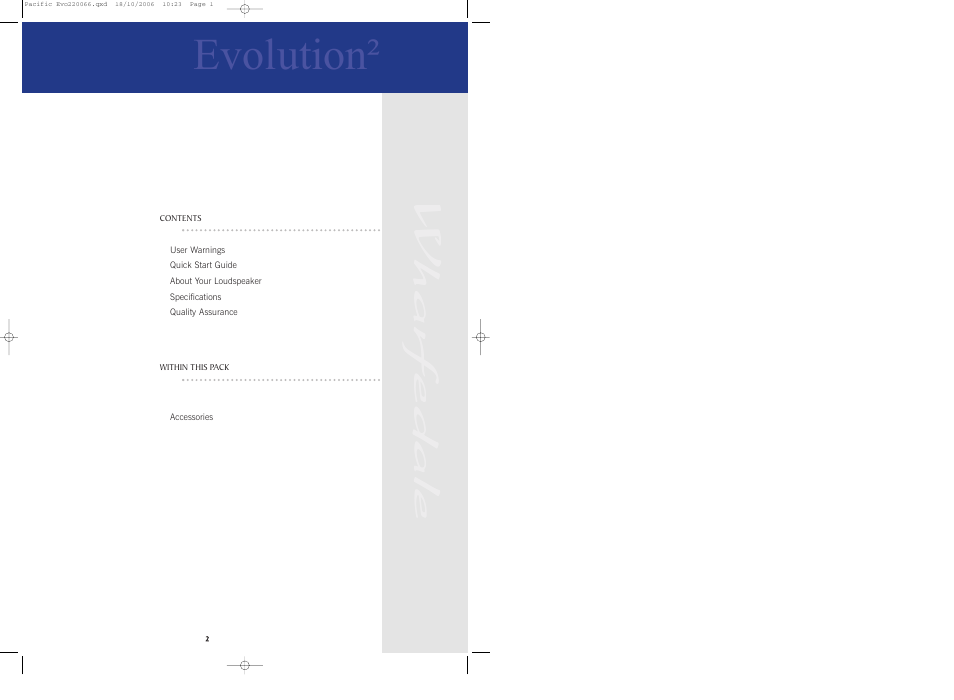 Evolution | Evolution Technologies EVO8 User Manual | Page 2 / 15