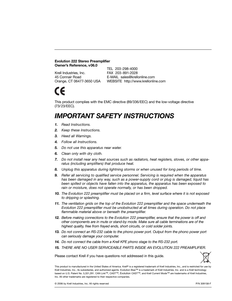 Important safety instructions | Evolution Technologies 222 User Manual | Page 2 / 48
