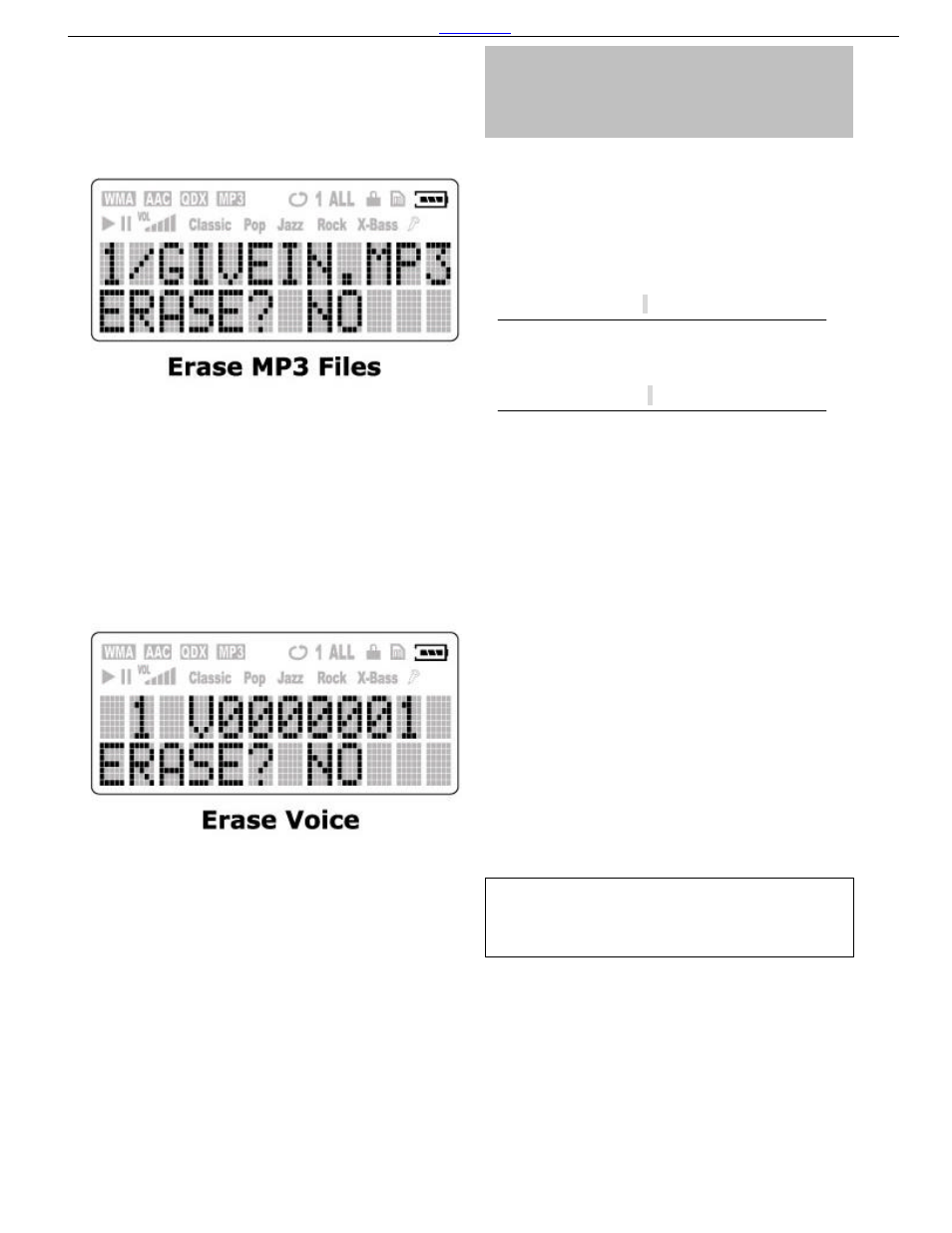 Erase music & voice file(s) | Evolution Technologies EV64AMX User Manual | Page 16 / 24