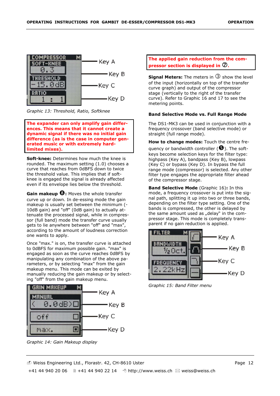 Edelweiss GAMBIT DS1-MK3 User Manual | Page 12 / 36