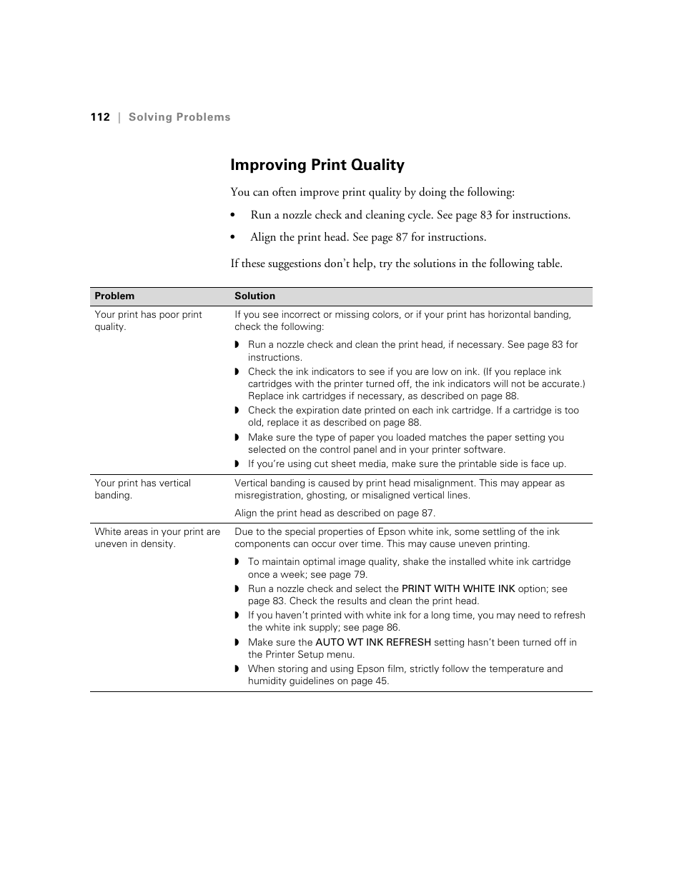 Improving print quality | E-Tech STYLUS Pro WT7900 User Manual | Page 112 / 136