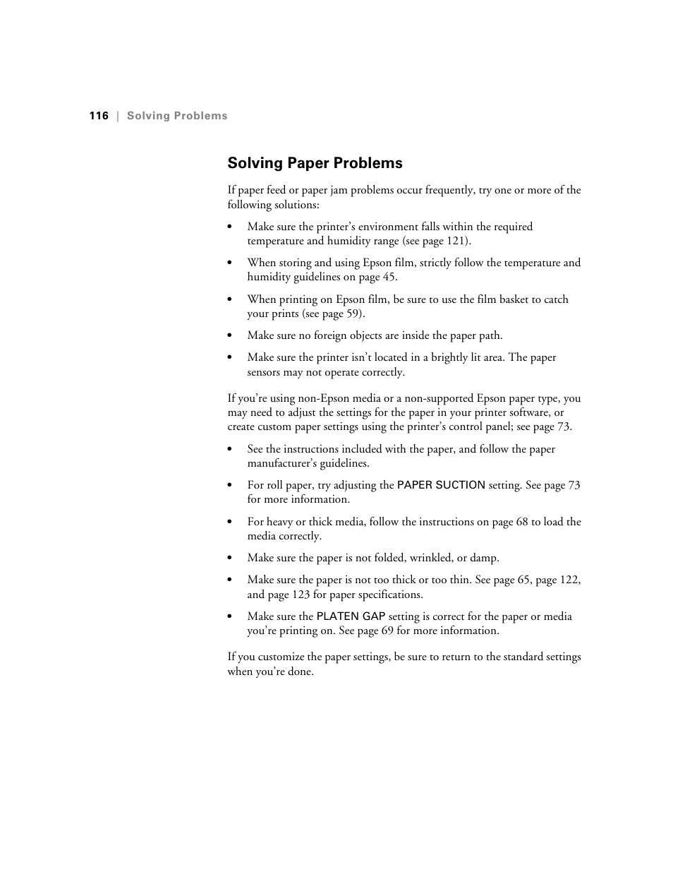 Solving paper problems | E-Tech STYLUS Pro WT7900 User Manual | Page 116 / 136