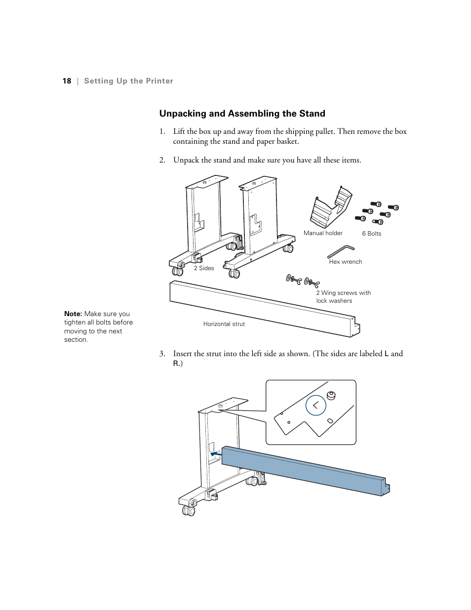 Unpacking and assembling the stand | E-Tech STYLUS Pro WT7900 User Manual | Page 18 / 136