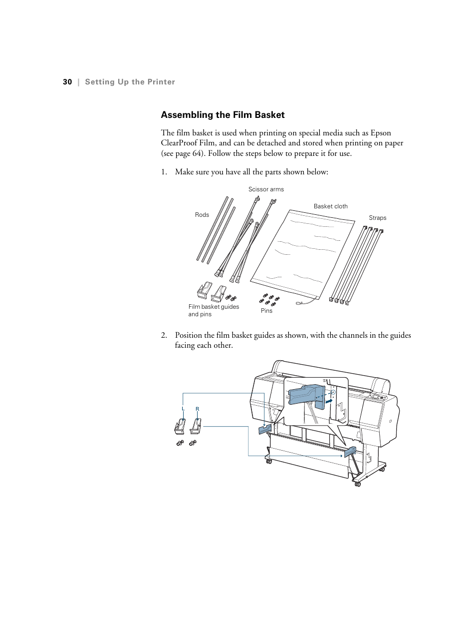 Assembling the film basket | E-Tech STYLUS Pro WT7900 User Manual | Page 30 / 136