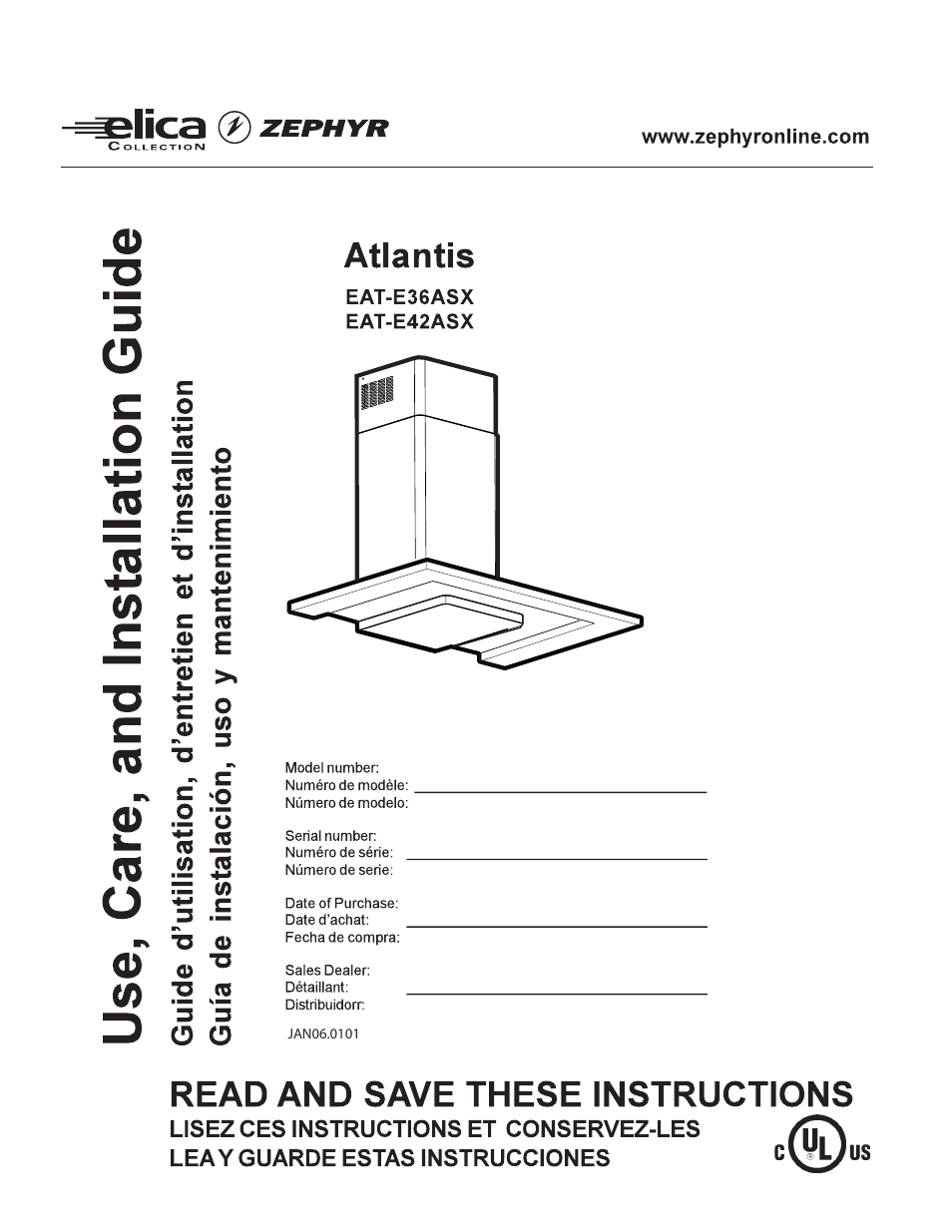 ELICA EAT-E42ASX User Manual | 20 pages