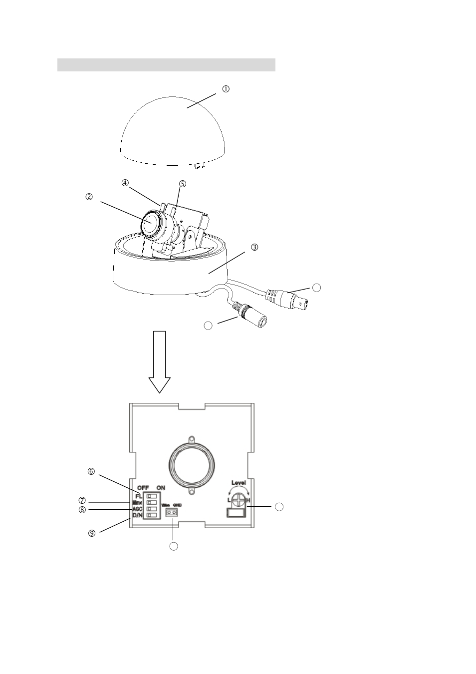 Major parts names and functions, J h i | EverFocus ED300E User Manual | Page 3 / 9