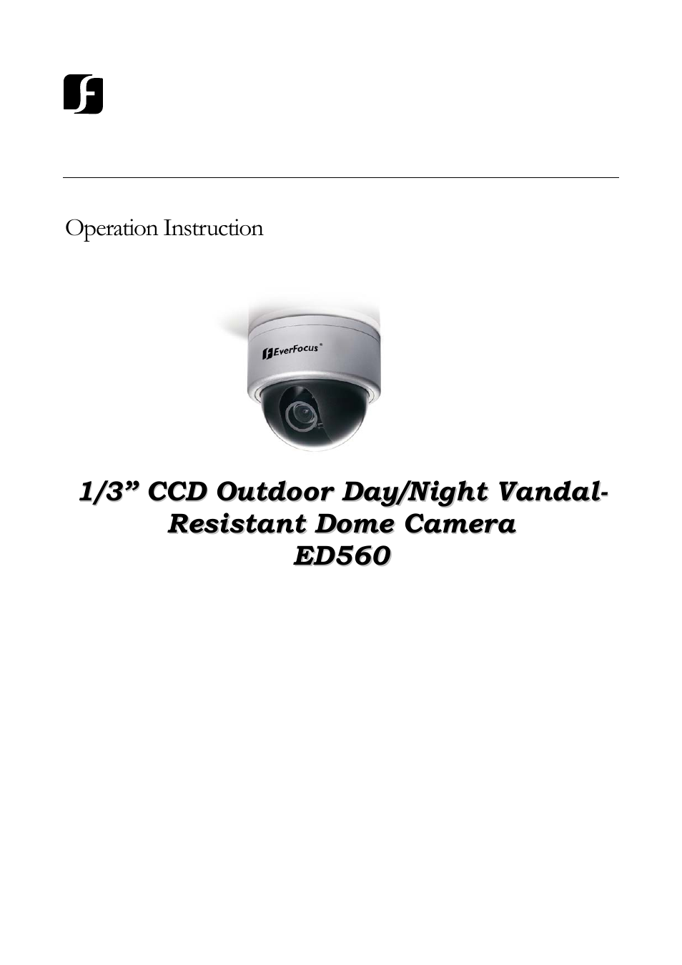 EverFocus ED560 User Manual | 47 pages