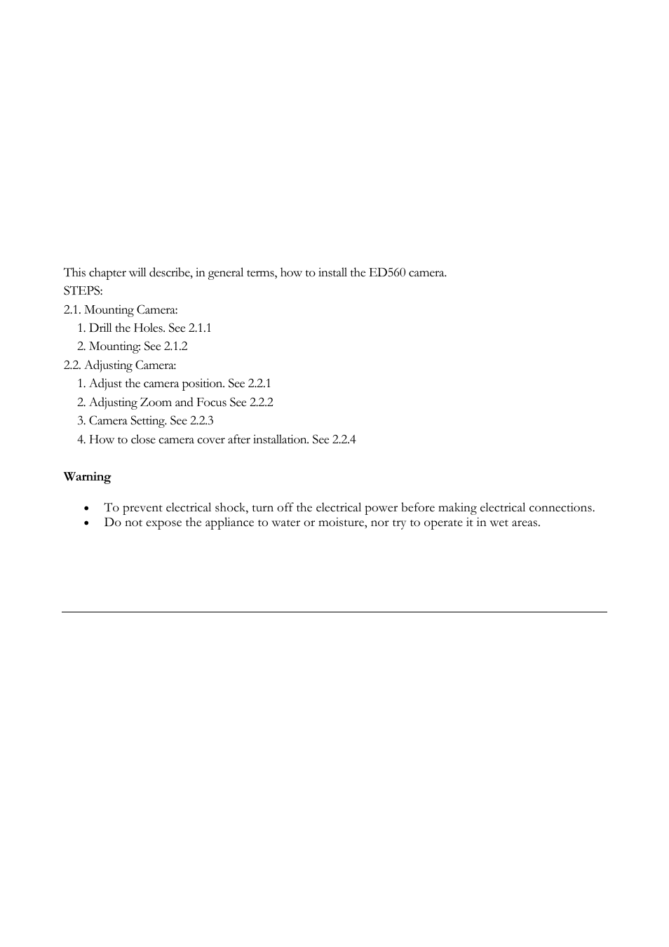 Installation, Chapter | EverFocus ED560 User Manual | Page 16 / 47