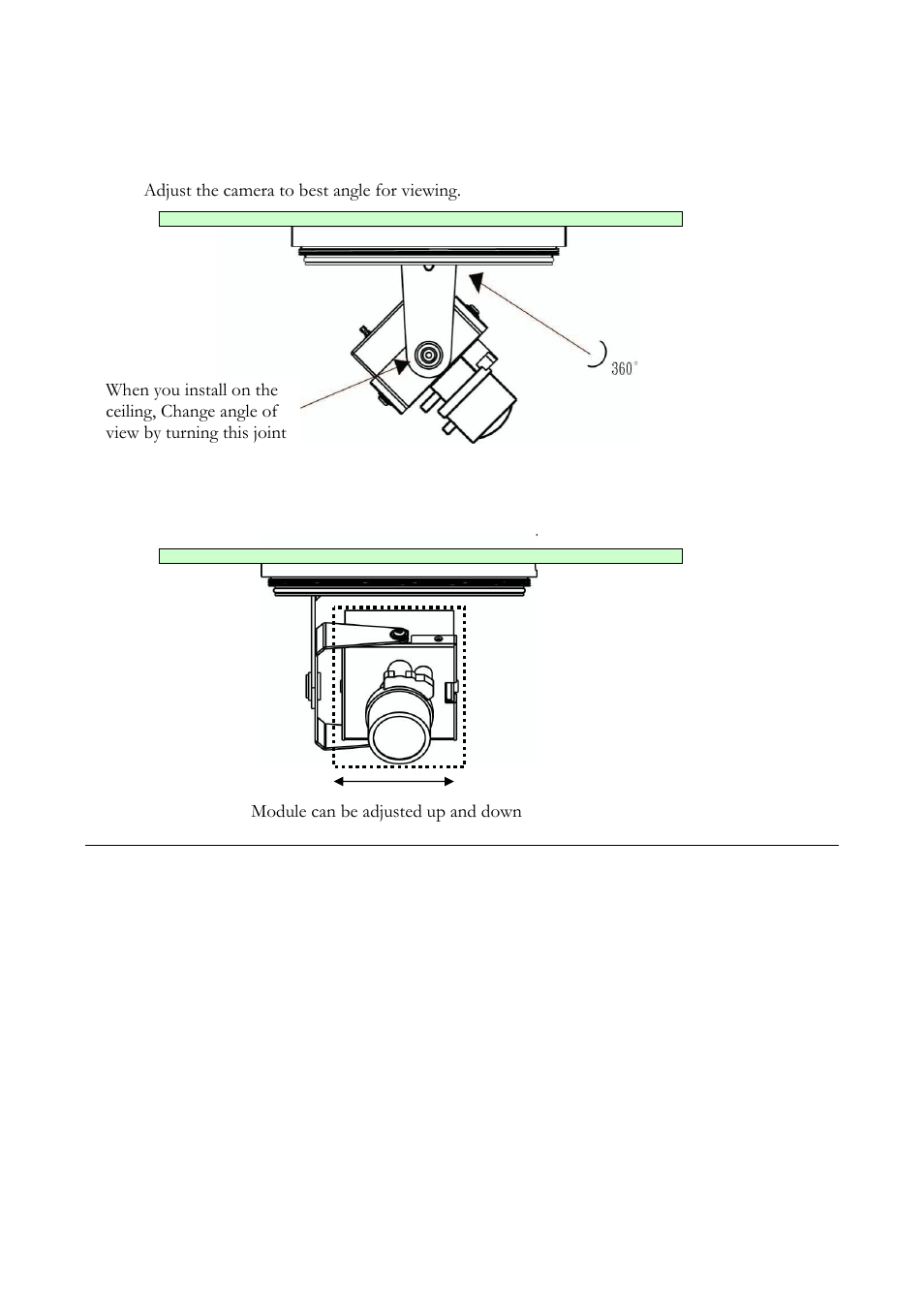 2 adjusting camera, 1 adjusting camera position | EverFocus ED560 User Manual | Page 21 / 47