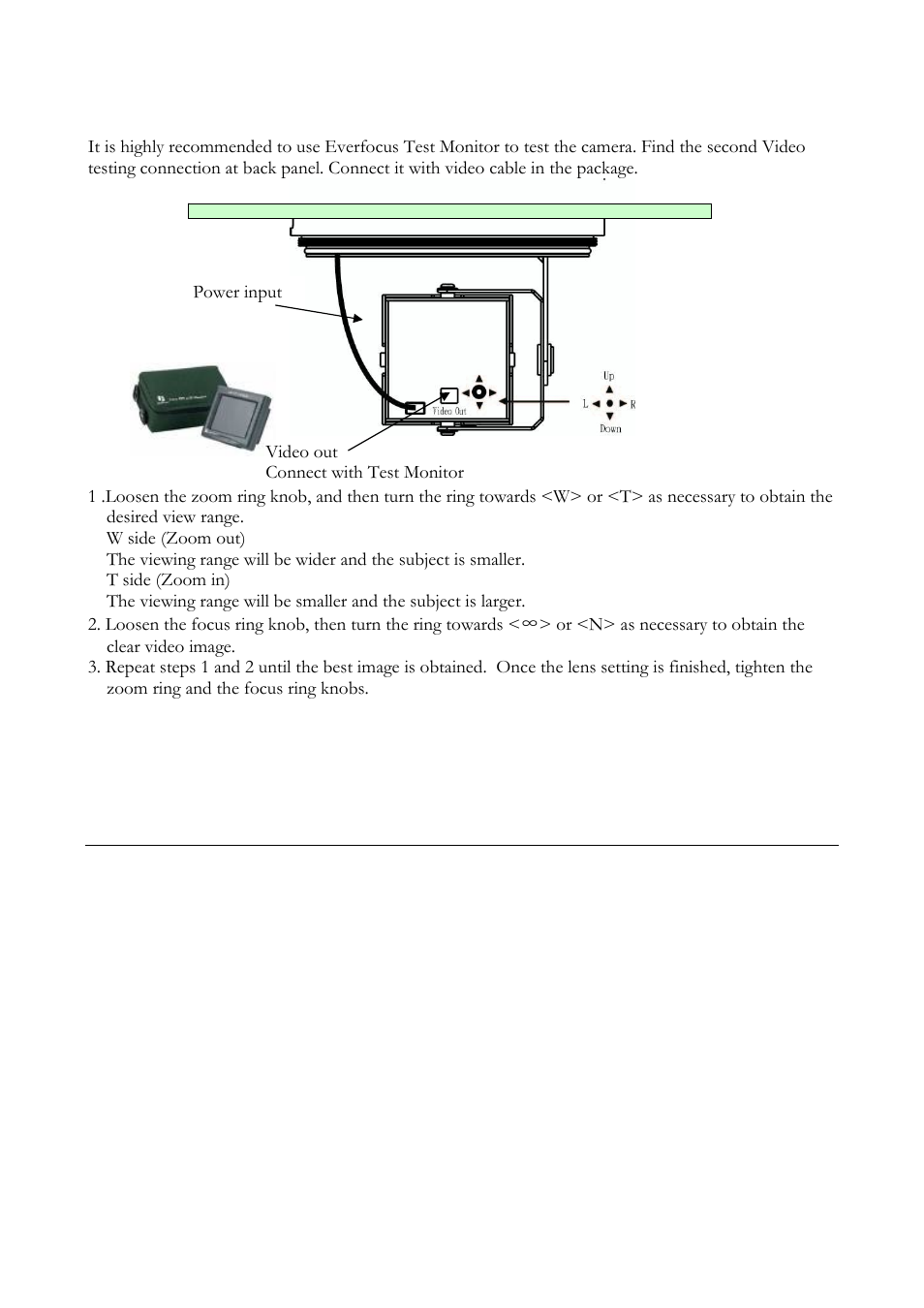 2 adjusting zoom and focus | EverFocus ED560 User Manual | Page 22 / 47