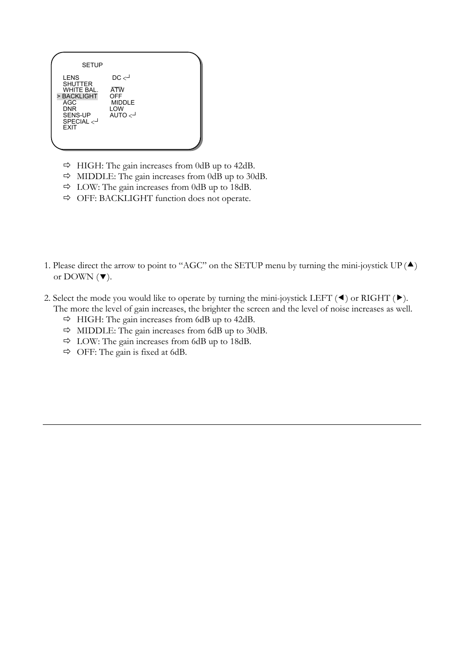 5 agc (auto gain control) | EverFocus ED560 User Manual | Page 33 / 47