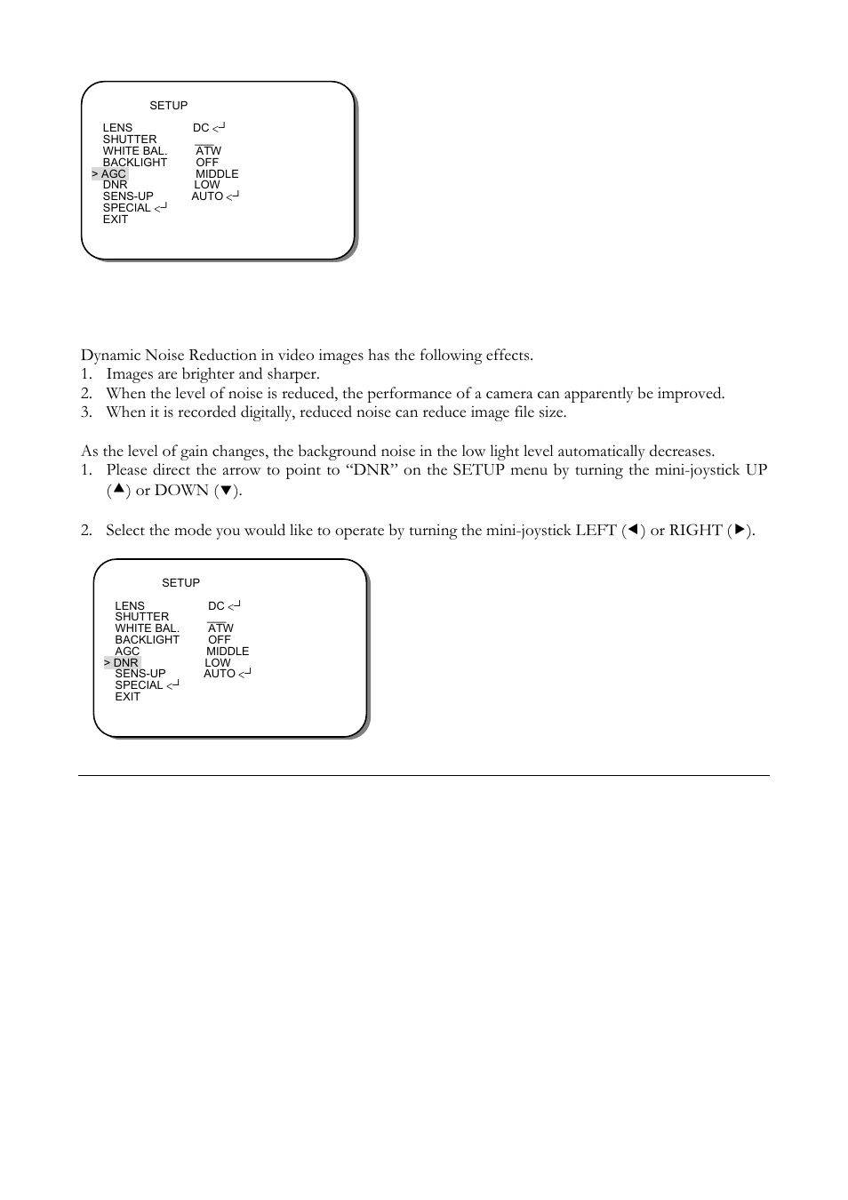 6 dnr (dynamic noise reduction) | EverFocus ED560 User Manual | Page 34 / 47