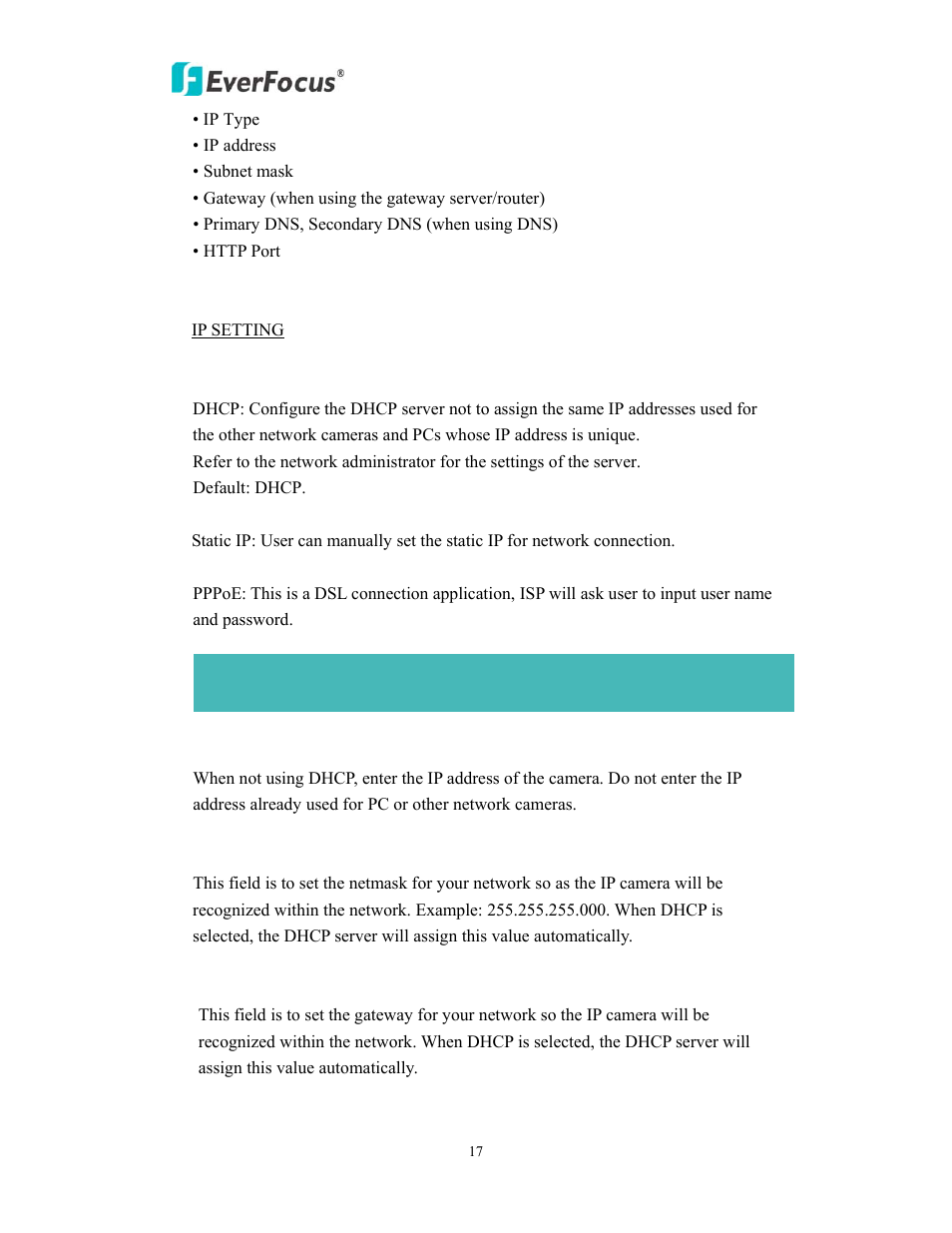 EverFocus EAN EDN850H User Manual | Page 17 / 60