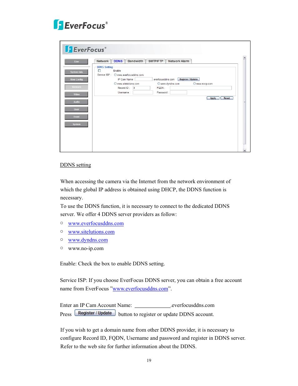 EverFocus EAN EDN850H User Manual | Page 19 / 60