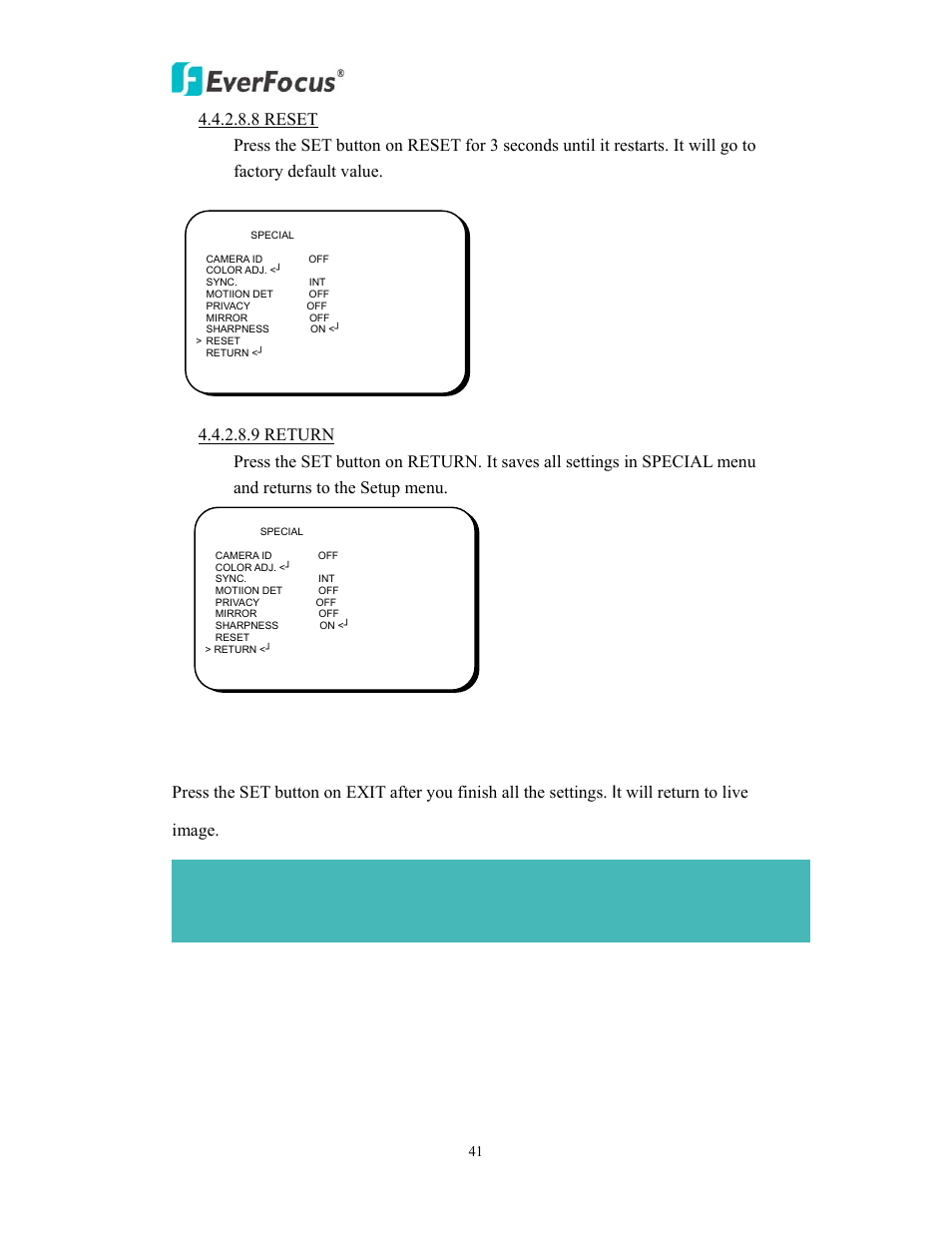 EverFocus EAN EDN850H User Manual | Page 41 / 60