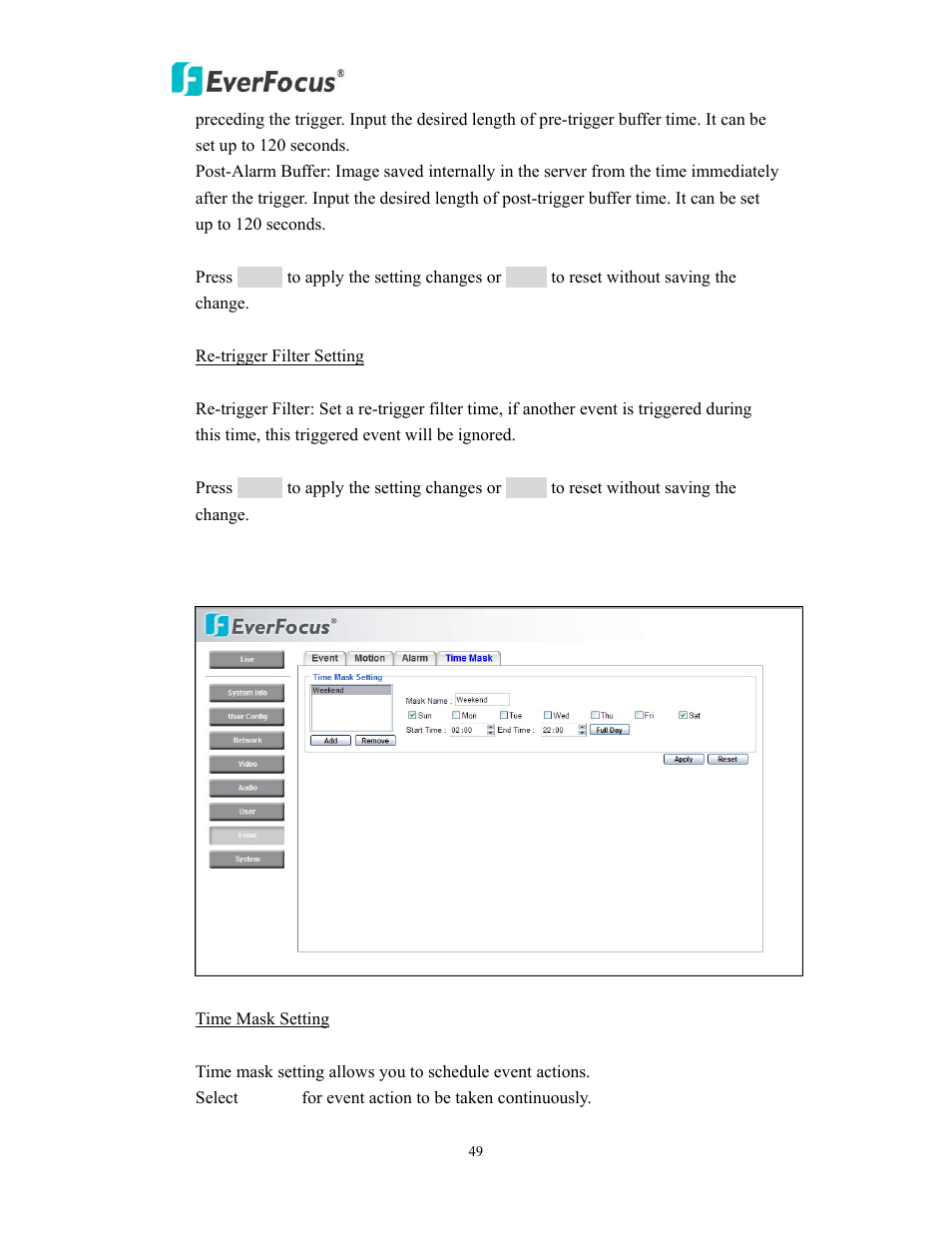 EverFocus EAN EDN850H User Manual | Page 49 / 60