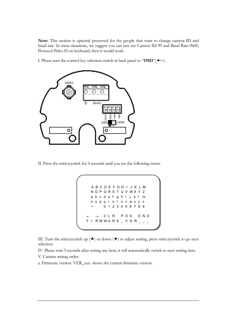 2 rs485 id & baud rate setting | EverFocus EZ550 User Manual | Page 25 / 44