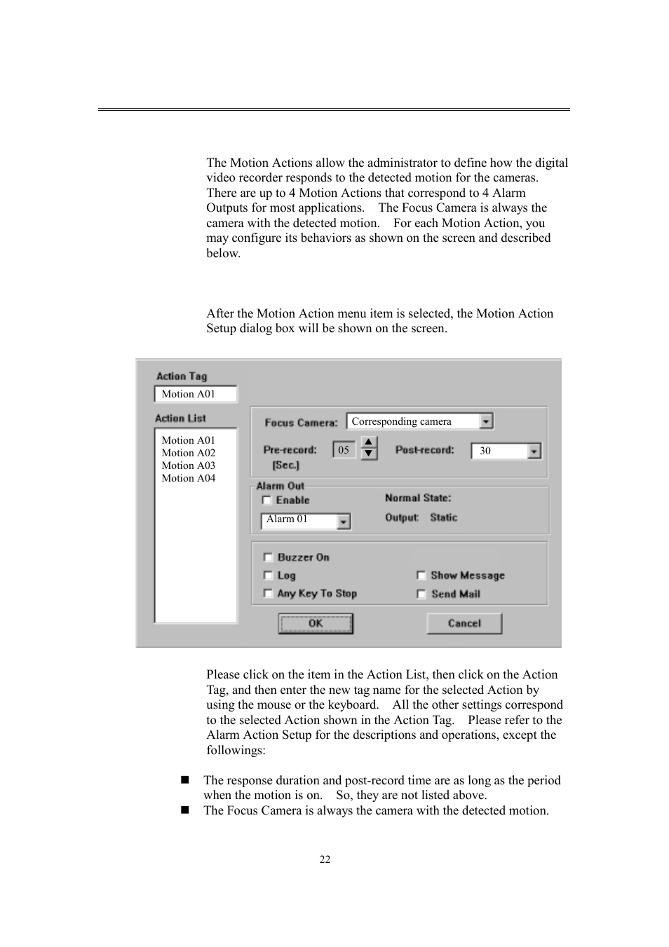 5 motion action setup | EverFocus eDR400 User Manual | Page 26 / 61