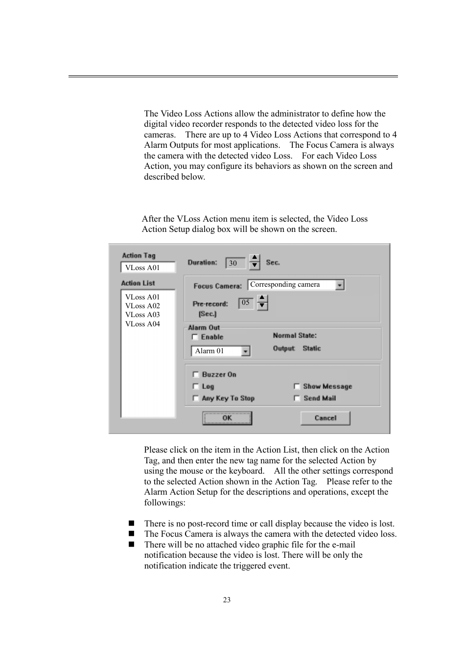 6 video loss action setup | EverFocus eDR400 User Manual | Page 27 / 61
