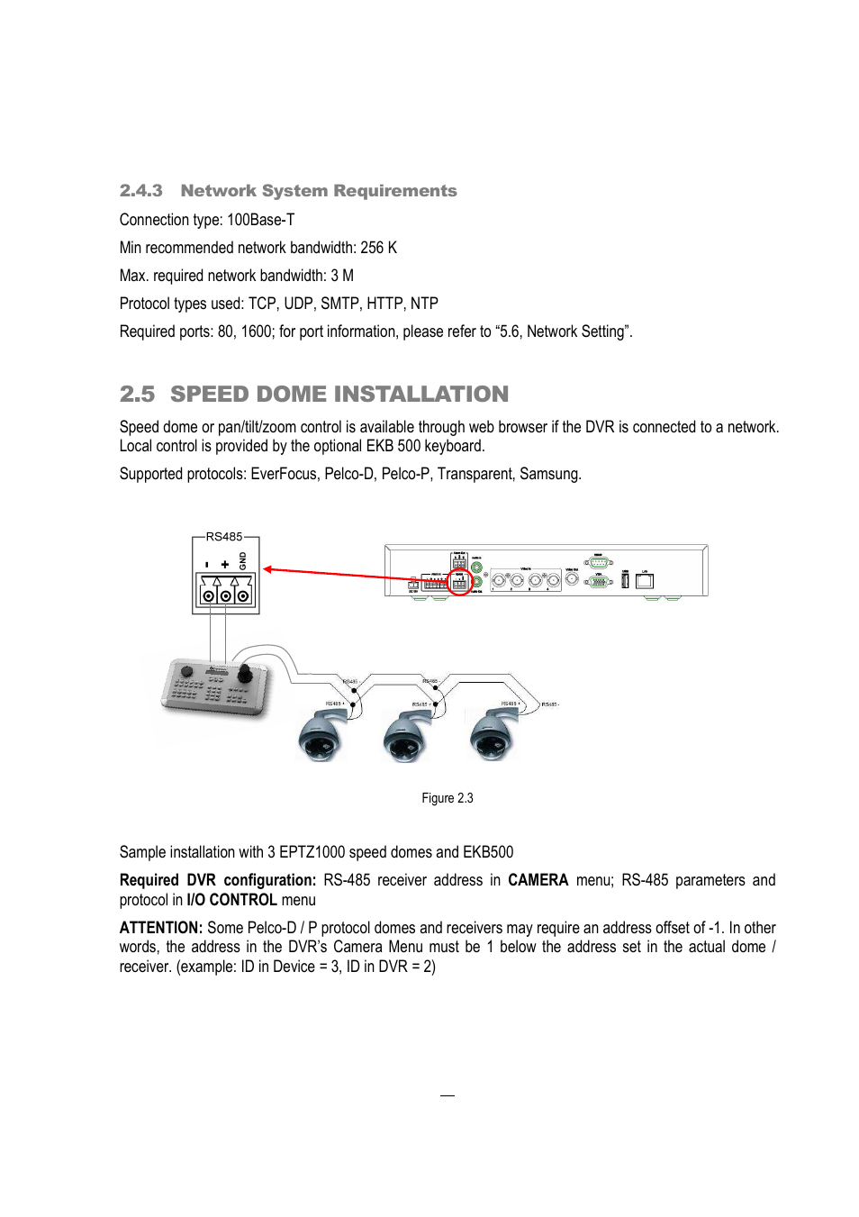 5 speed dome installation | EverFocus EDVR 16D1 User Manual | Page 19 / 105
