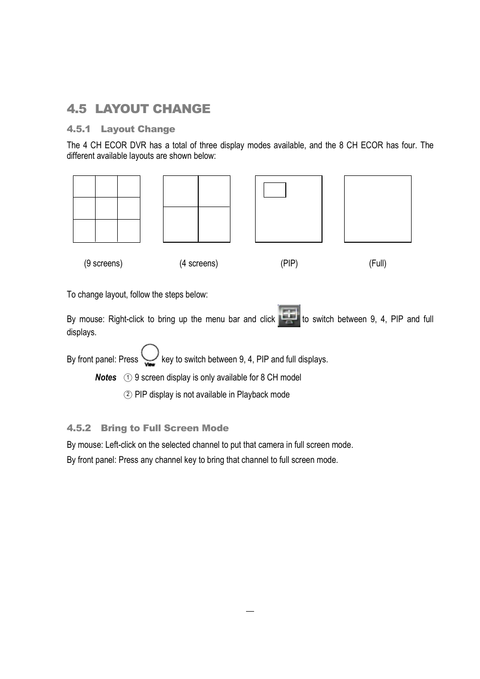 5 layout change | EverFocus EDVR 16D1 User Manual | Page 30 / 105