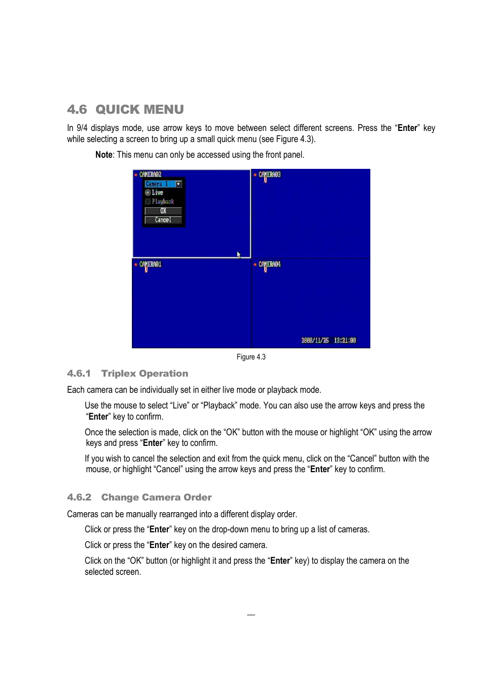 6 quick menu | EverFocus EDVR 16D1 User Manual | Page 31 / 105