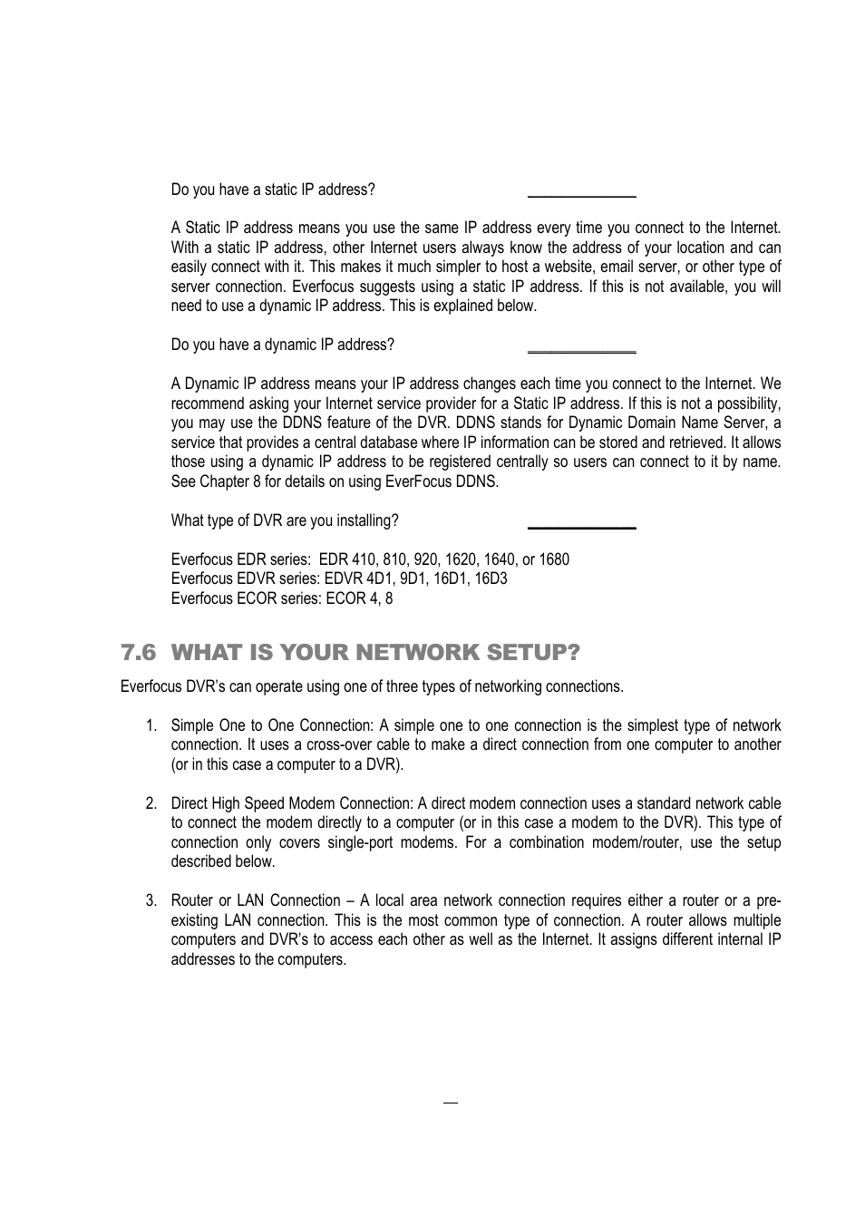 6 what is your network setup | EverFocus EDVR 16D1 User Manual | Page 81 / 105