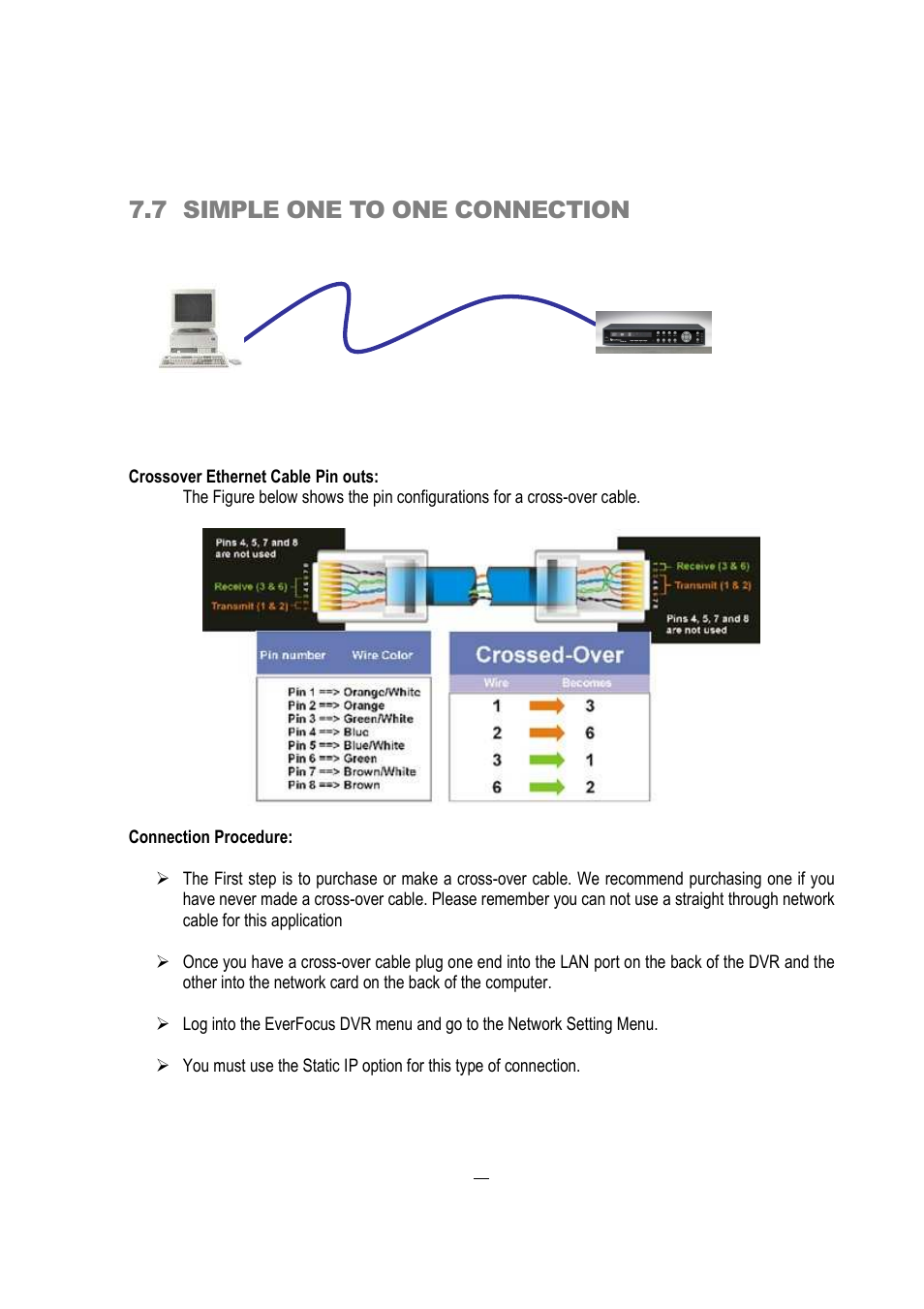 7 simple one to one connection | EverFocus EDVR 16D1 User Manual | Page 82 / 105