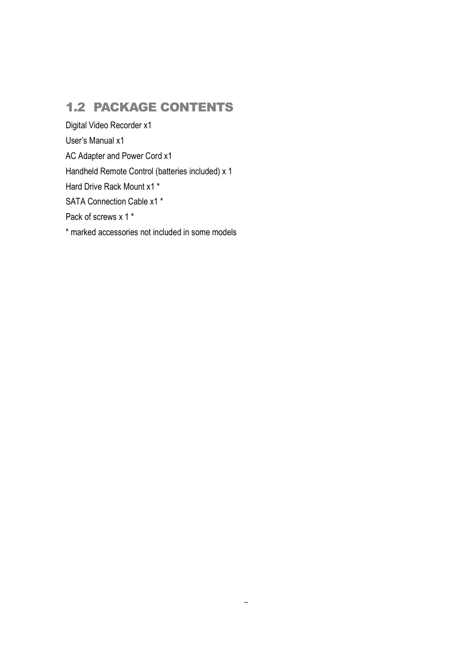 2 package contents | EverFocus EDVR 16D1 User Manual | Page 9 / 105