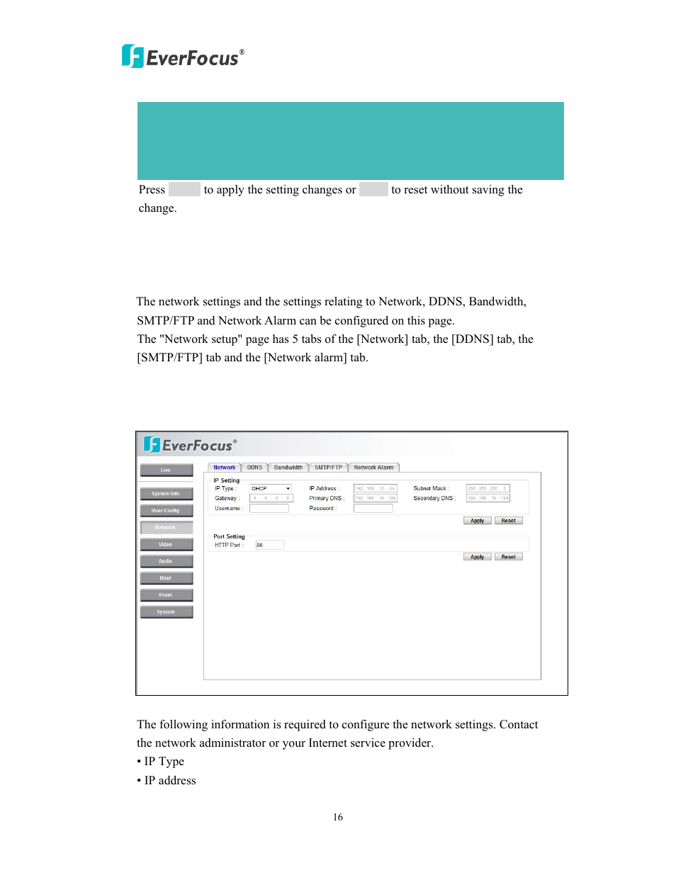 EverFocus EAN850A User Manual | Page 16 / 60