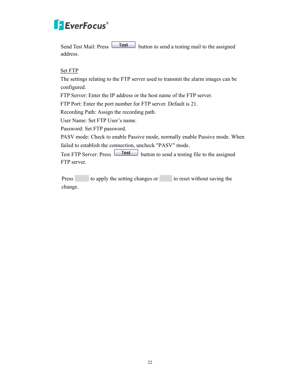 EverFocus EAN850A User Manual | Page 22 / 60