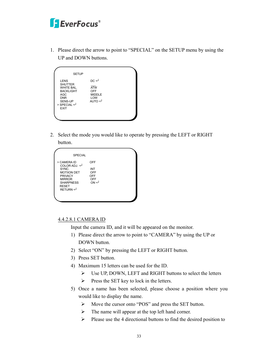EverFocus EAN850A User Manual | Page 33 / 60