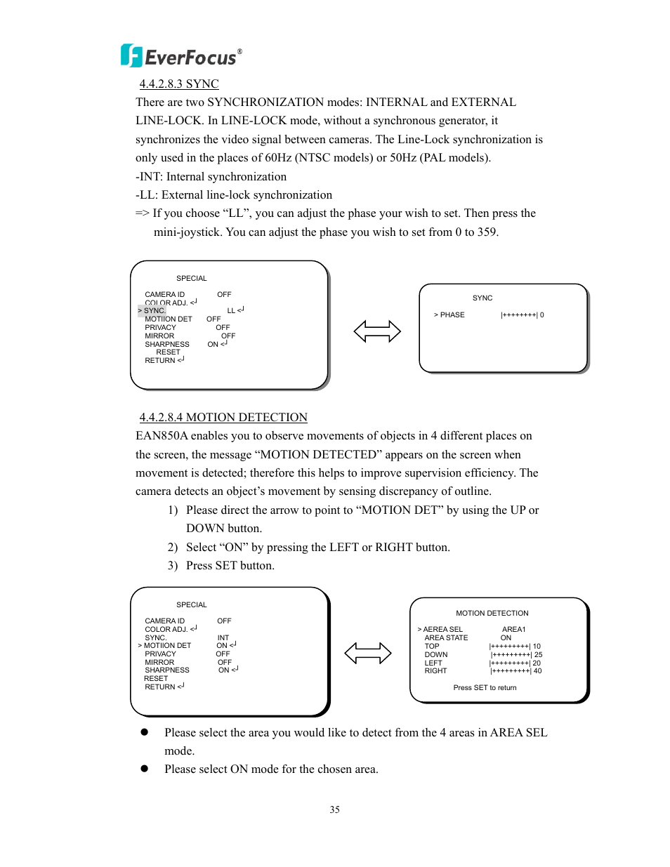 Ean850a | EverFocus EAN850A User Manual | Page 35 / 60