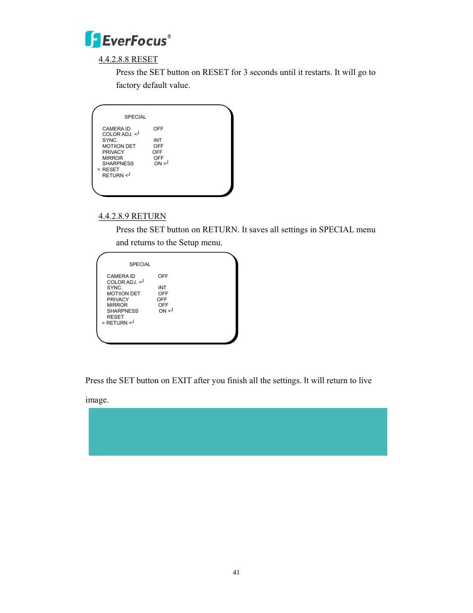 EverFocus EAN850A User Manual | Page 41 / 60