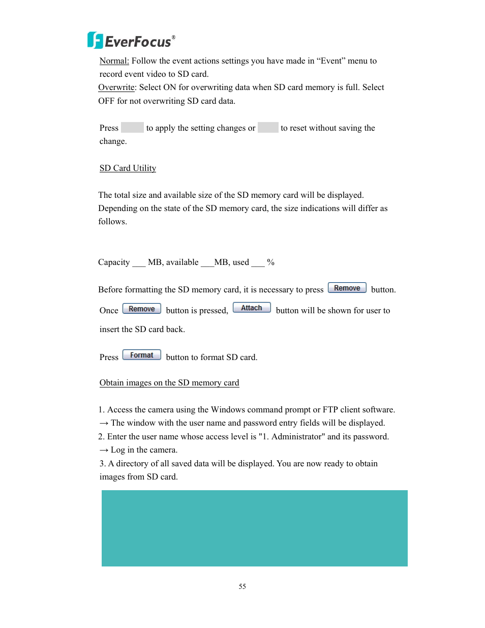 EverFocus EAN850A User Manual | Page 55 / 60