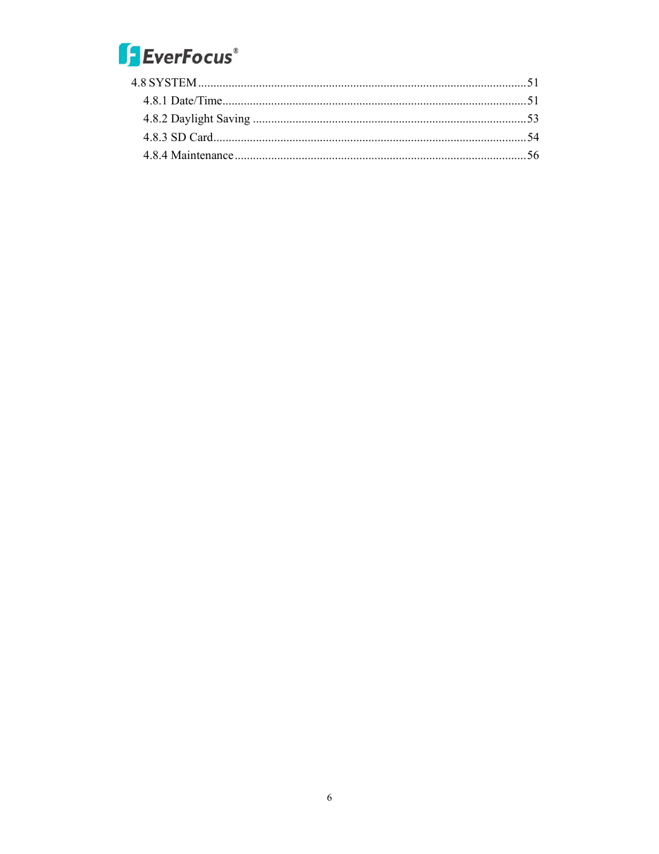 EverFocus EAN850A User Manual | Page 6 / 60