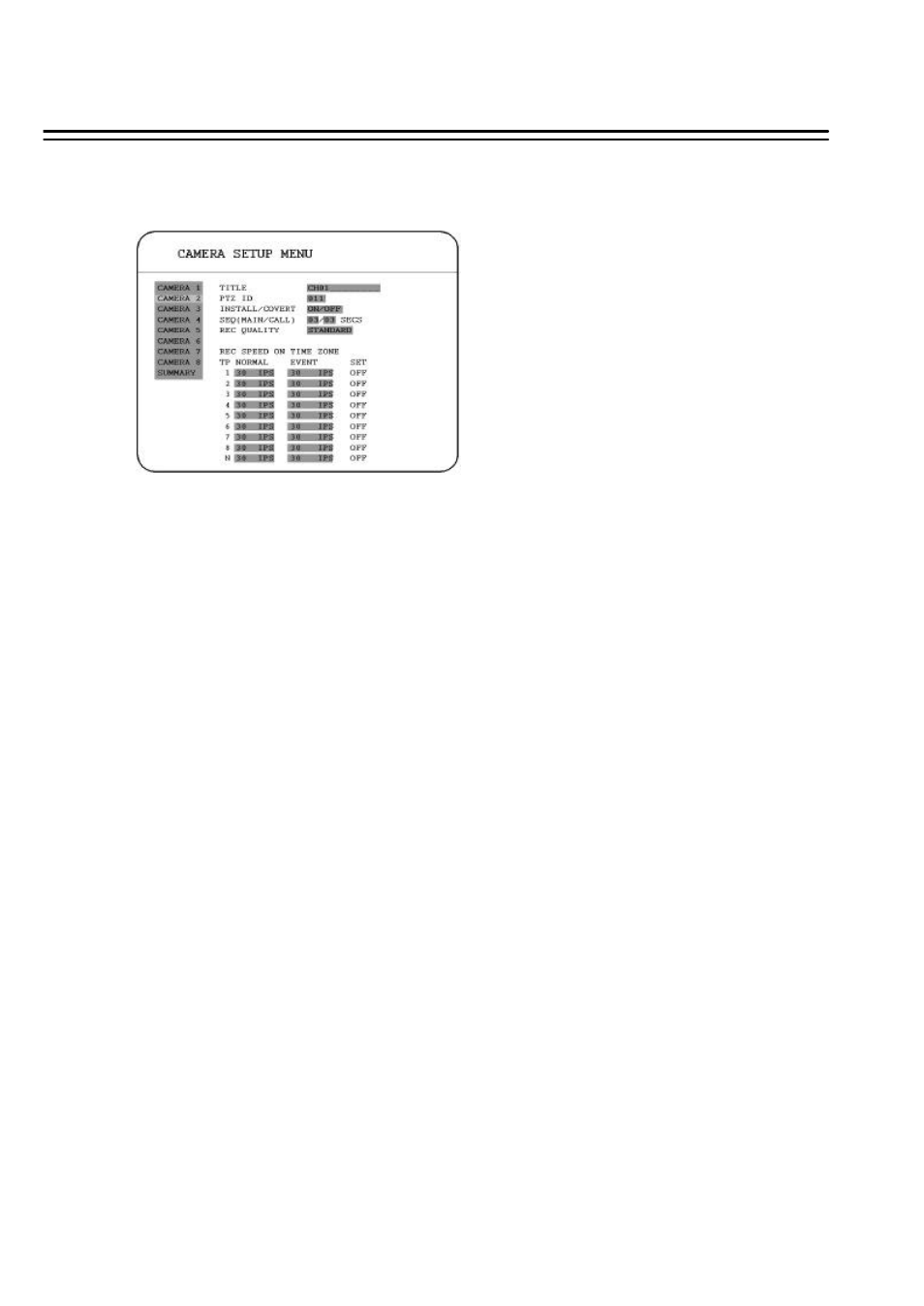 2 camera setup menu | EverFocus 410H User Manual | Page 34 / 84