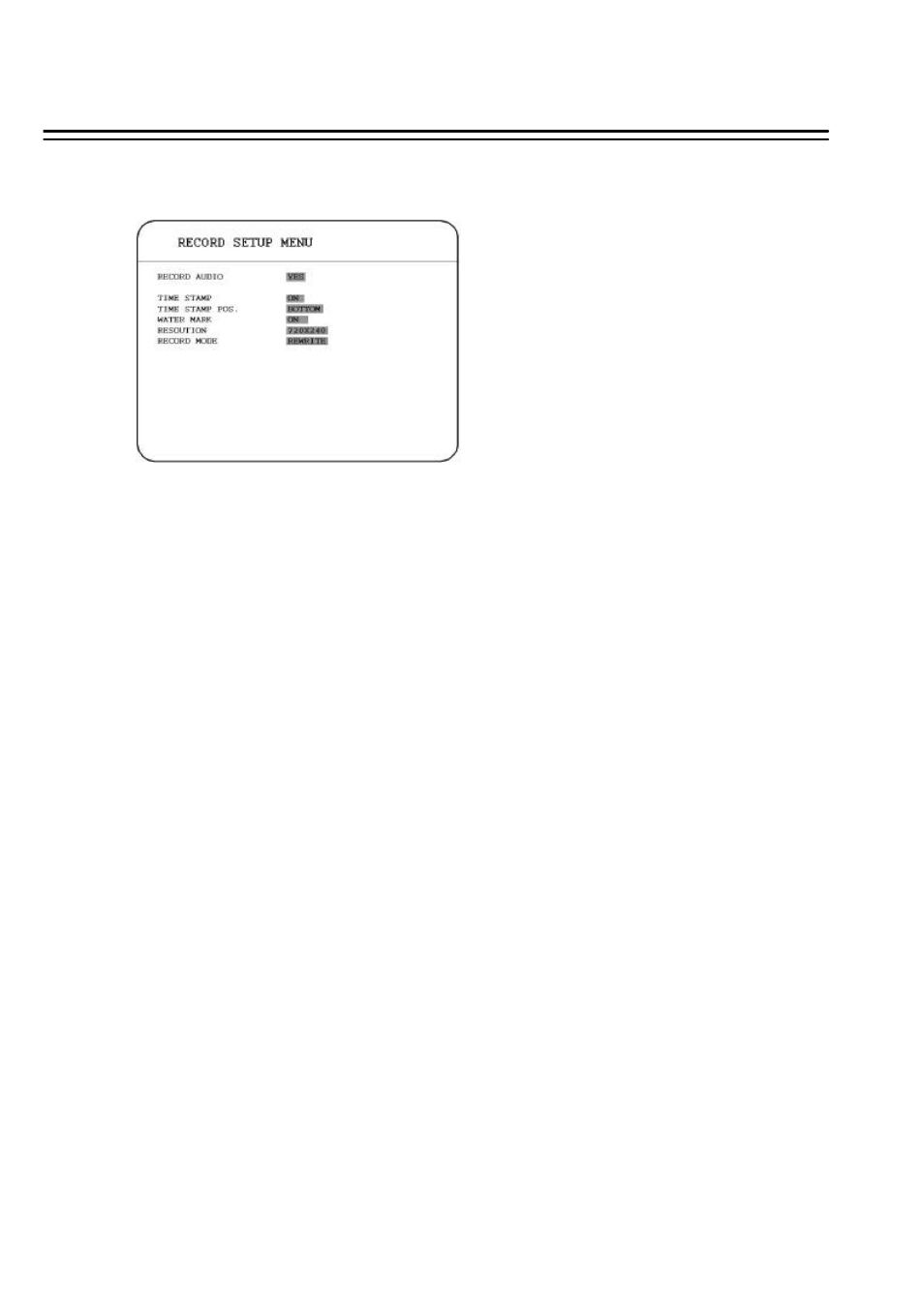 3 record setup menu | EverFocus 410H User Manual | Page 37 / 84