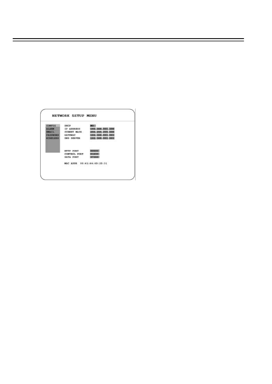 7 network setup menu, 1 config | EverFocus 410H User Manual | Page 46 / 84