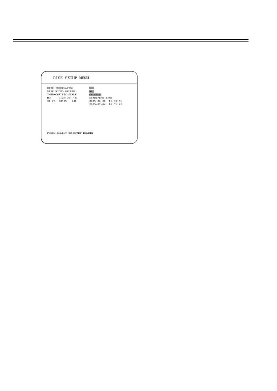 9 disk setup menu | EverFocus 410H User Manual | Page 52 / 84