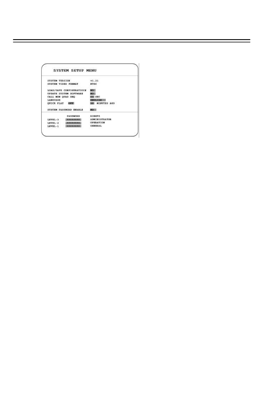 12 system setup menu | EverFocus 410H User Manual | Page 58 / 84