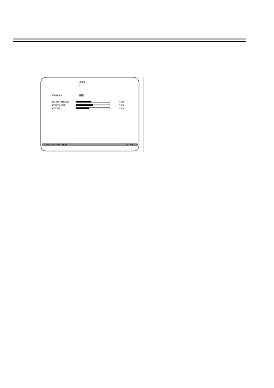 Screen display setting | EverFocus 410H User Manual | Page 72 / 84