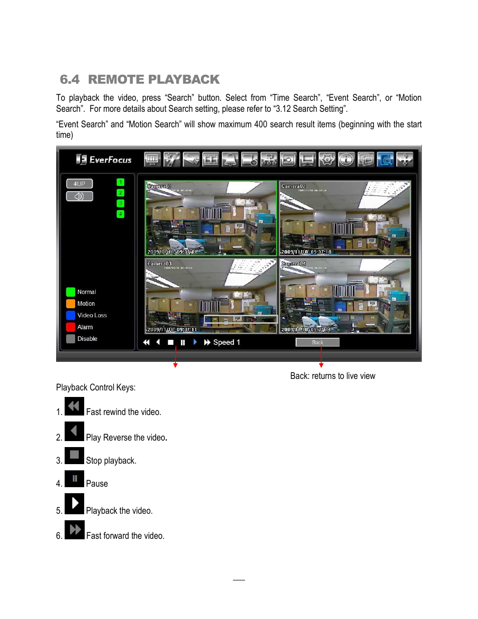 4 remote playback | EverFocus ECOR264-4D1 User Manual | Page 113 / 128