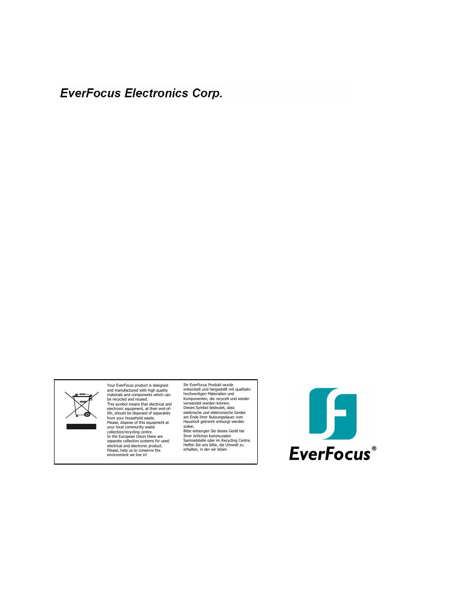 EverFocus ECOR264-4D1 User Manual | Page 128 / 128