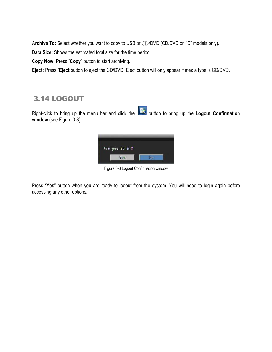 14 logout | EverFocus ECOR264-4D1 User Manual | Page 39 / 128