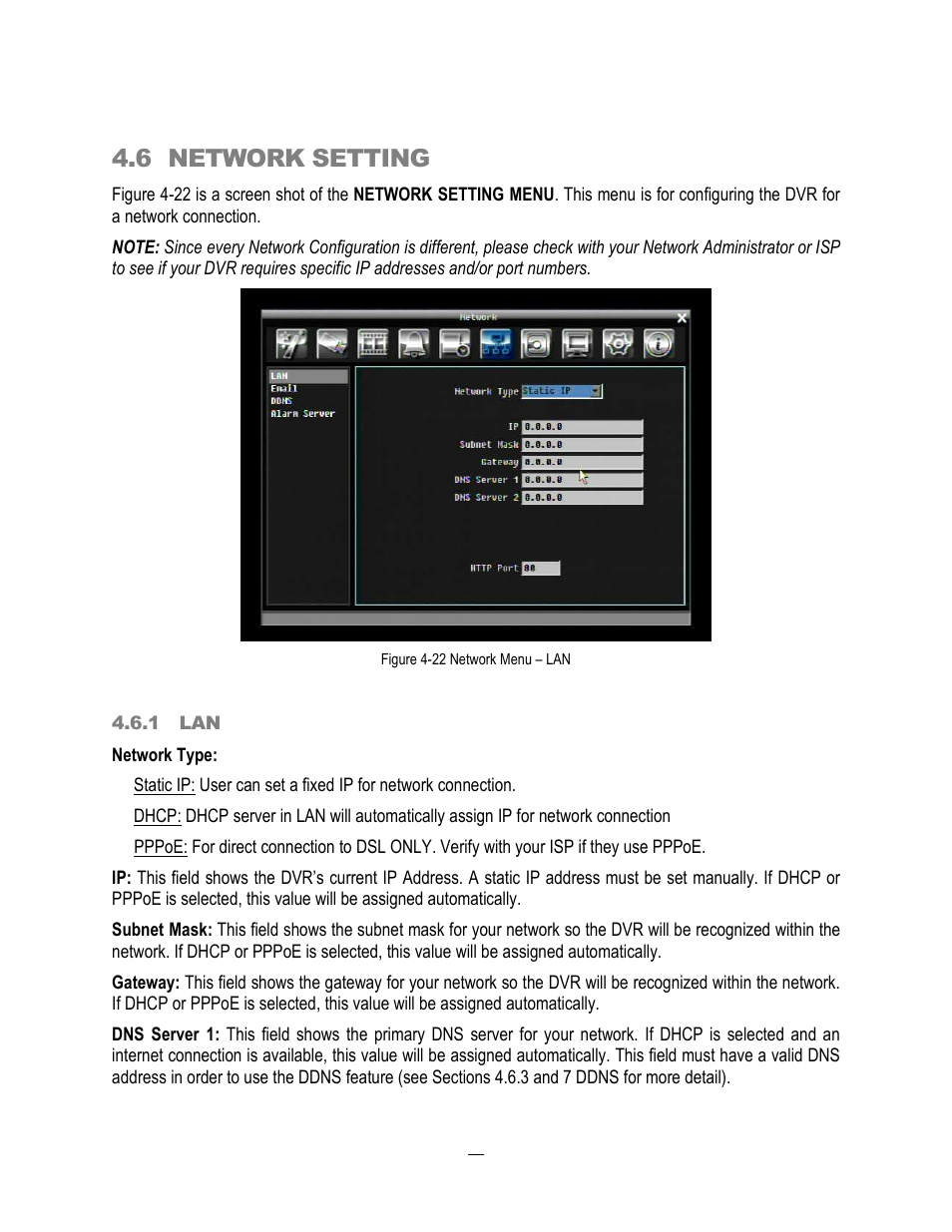 6 network setting | EverFocus ECOR264-4D1 User Manual | Page 73 / 128