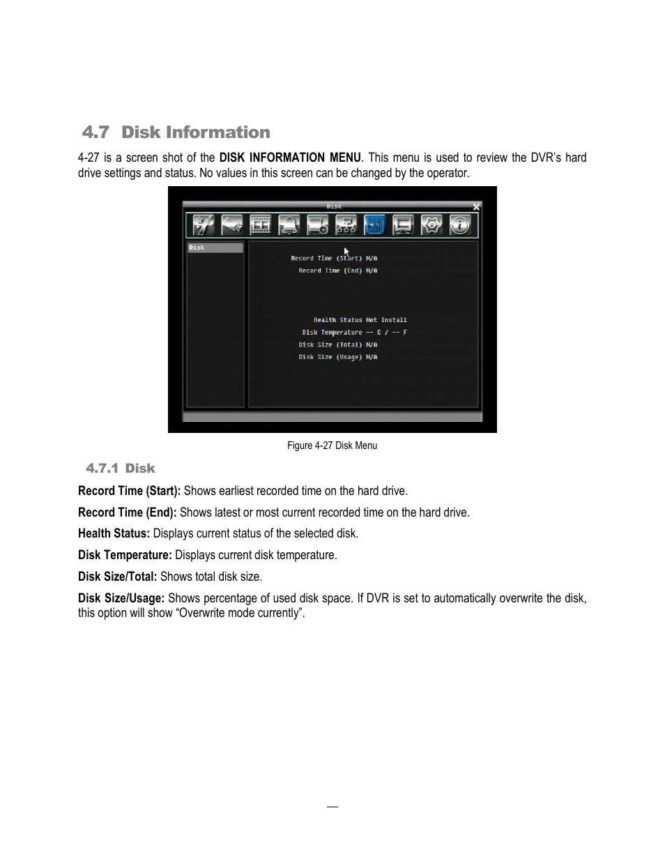 7 disk information | EverFocus ECOR264-4D1 User Manual | Page 79 / 128