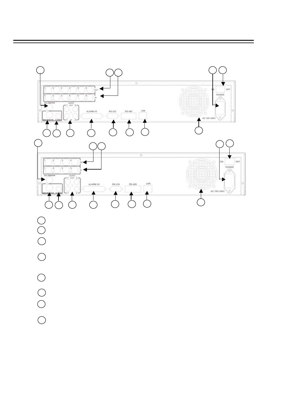 Back panel connections | EverFocus EDSR-400 User Manual | Page 8 / 57