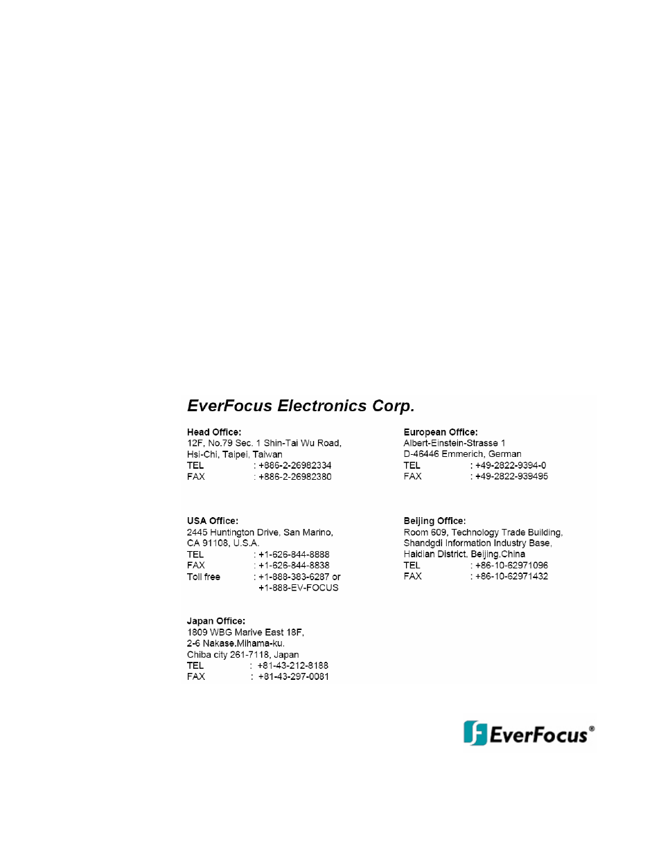 EverFocus EDSR400H User Manual | Page 107 / 107